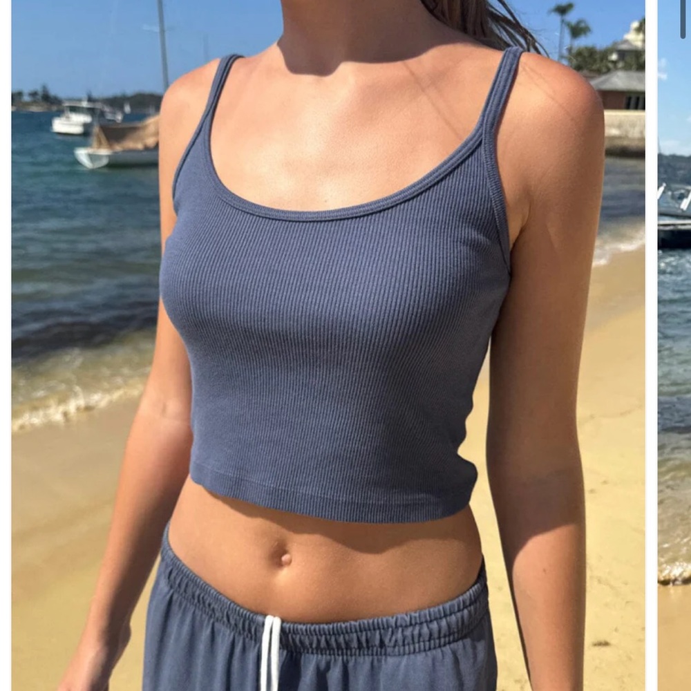 Brandy Melville Beyonca Crop Tank Blue